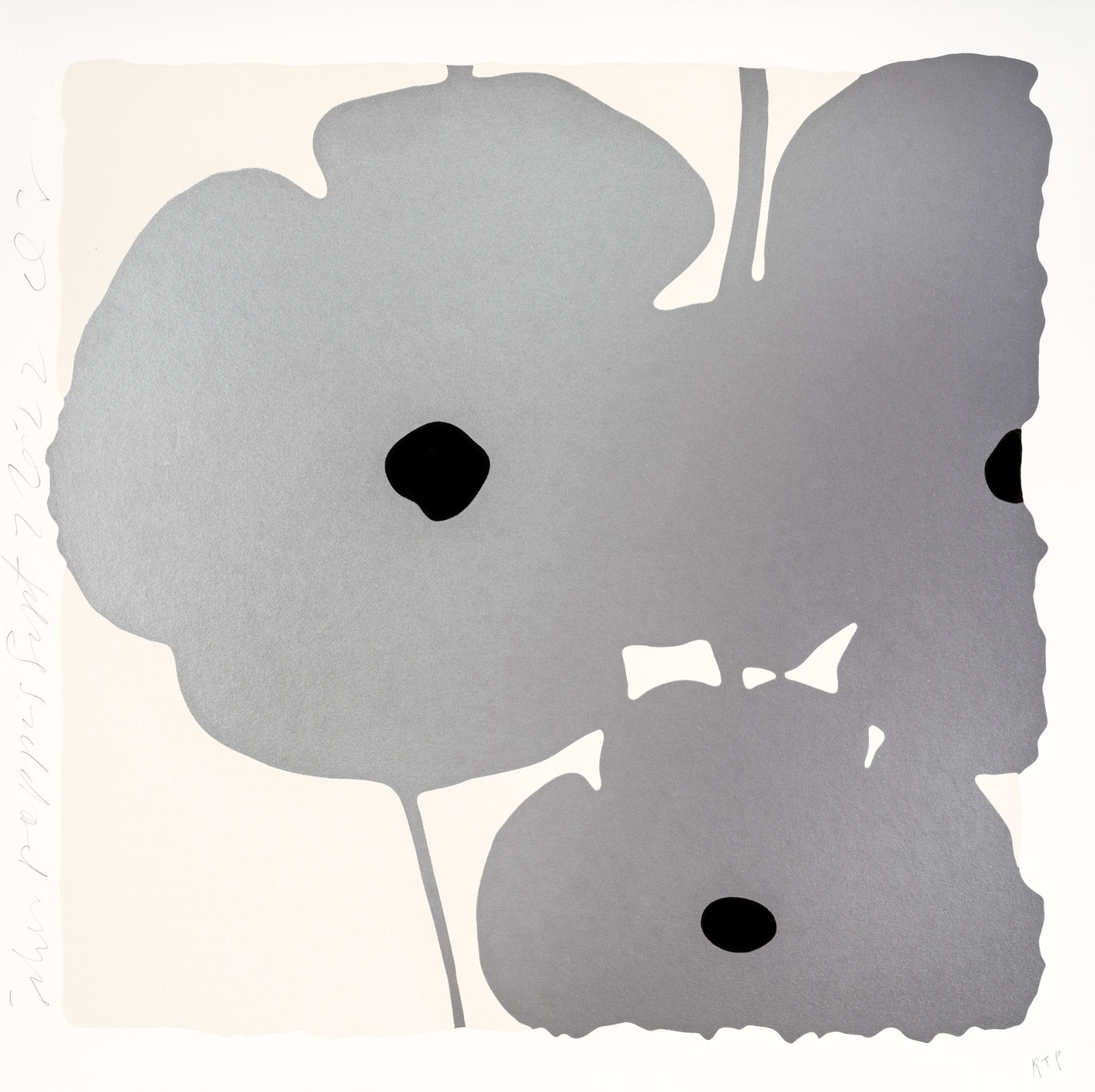 Donald Sultan, Silver Poppies, Sept 7, 2022, 2022