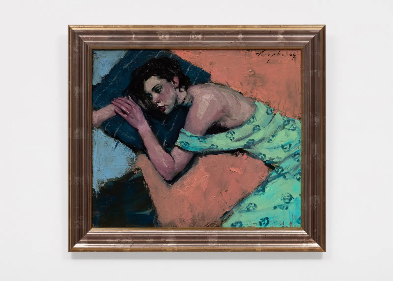 Malcolm Liepke, Laying on Pillows, 2024