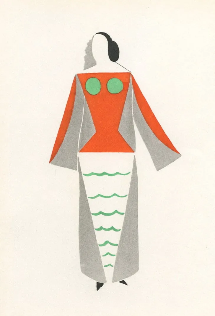 Sonia Delaunay, Femme (costume design for Tzara), 1969