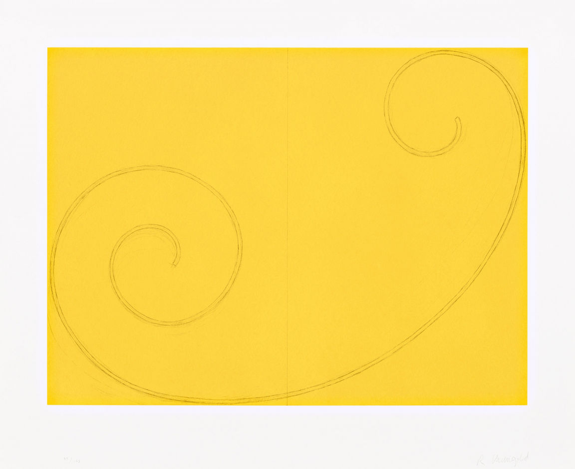 Robert Mangold, Yellow Curled Figure, 2002