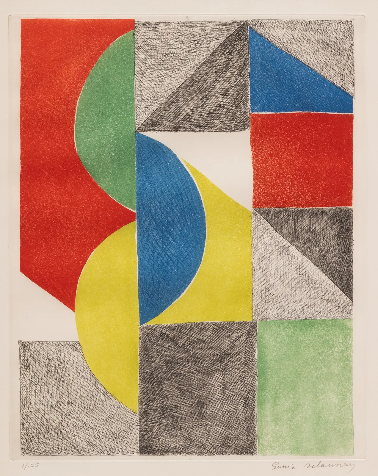 Sonia Delaunay, Composition, c. 1970