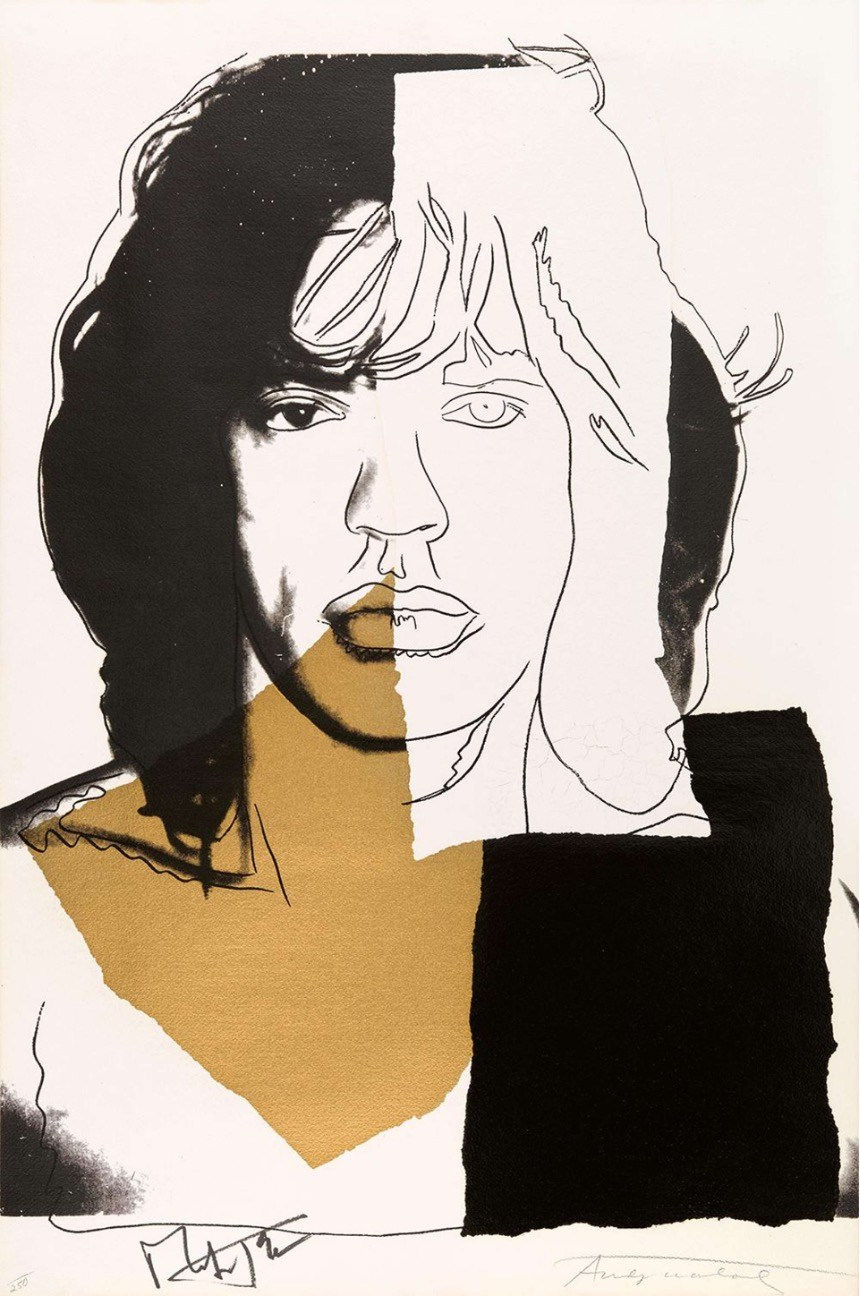 Andy Warhol, Mick Jagger , 1975