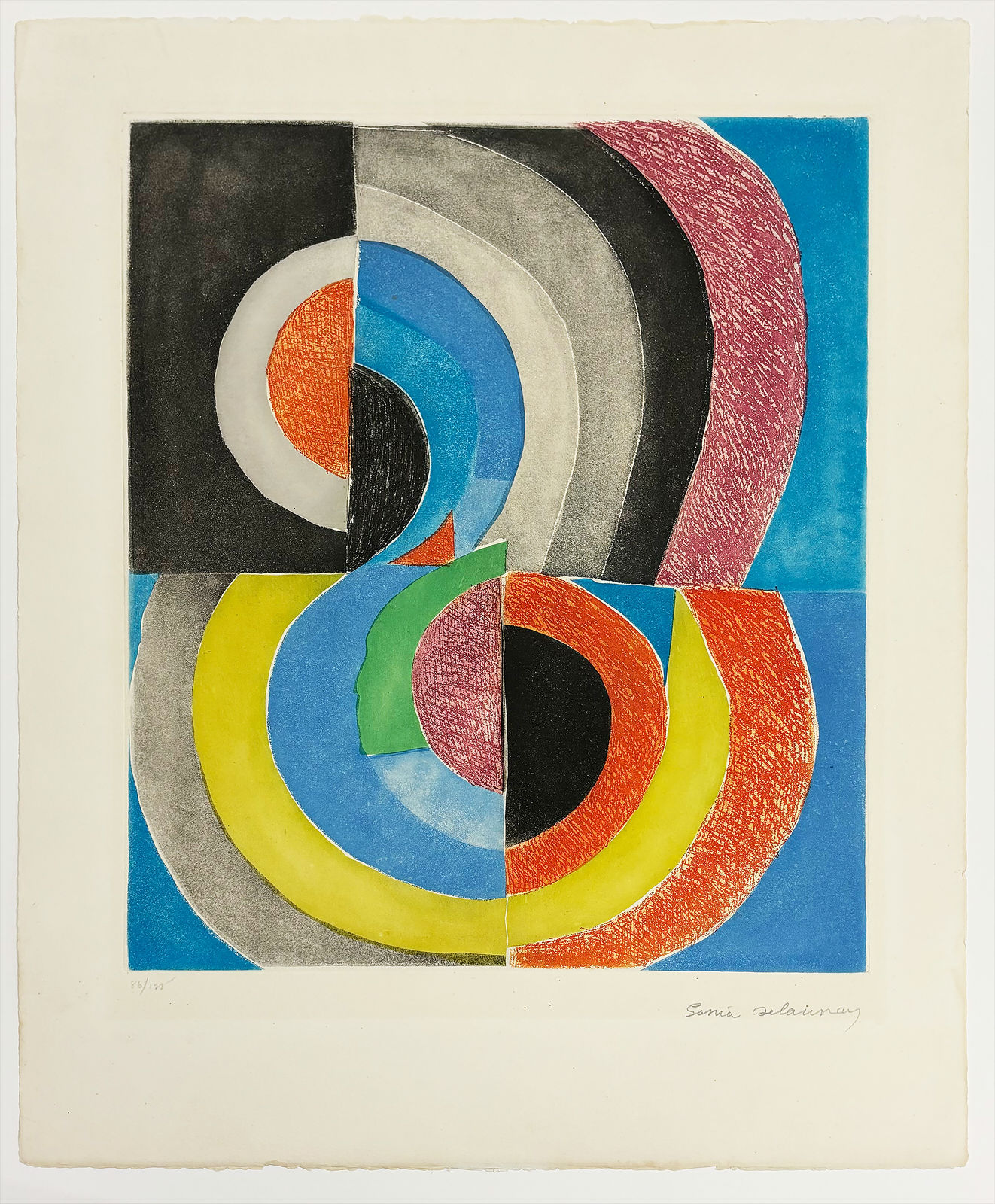 Sonia Delaunay, Composition, ca. 1970
