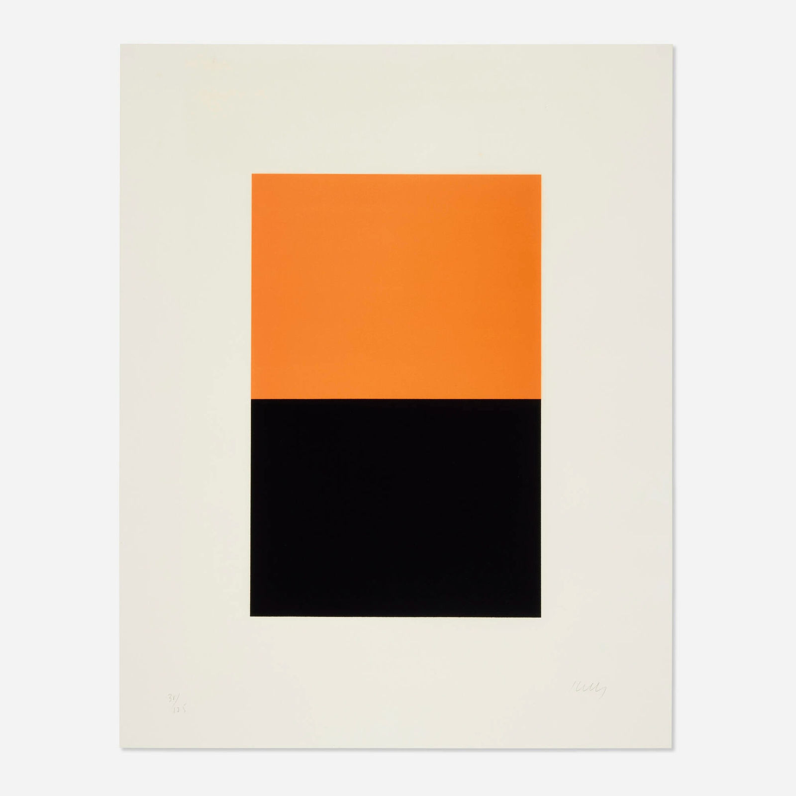 Ellsworth Kelly, Untitled (Orange/Black), 1972