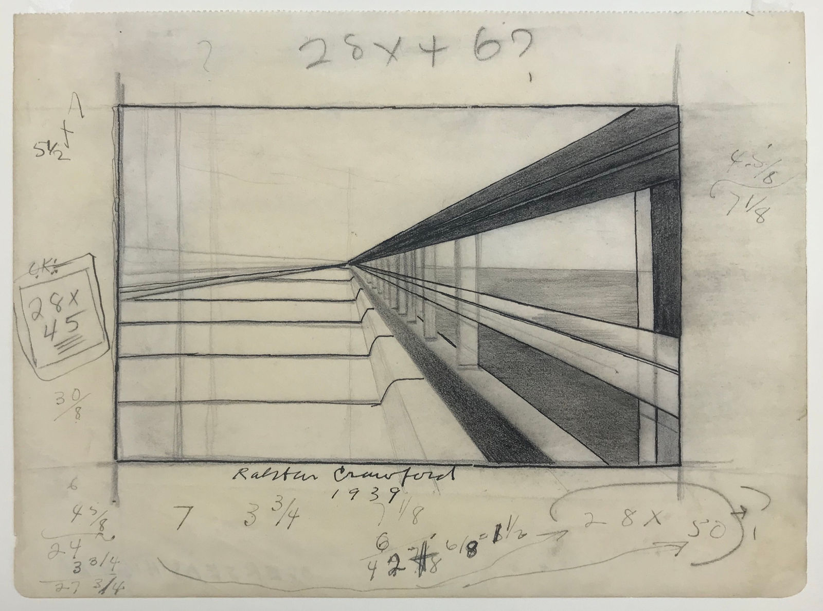 Ralston Crawford, Overseas Highway sketch, 1939