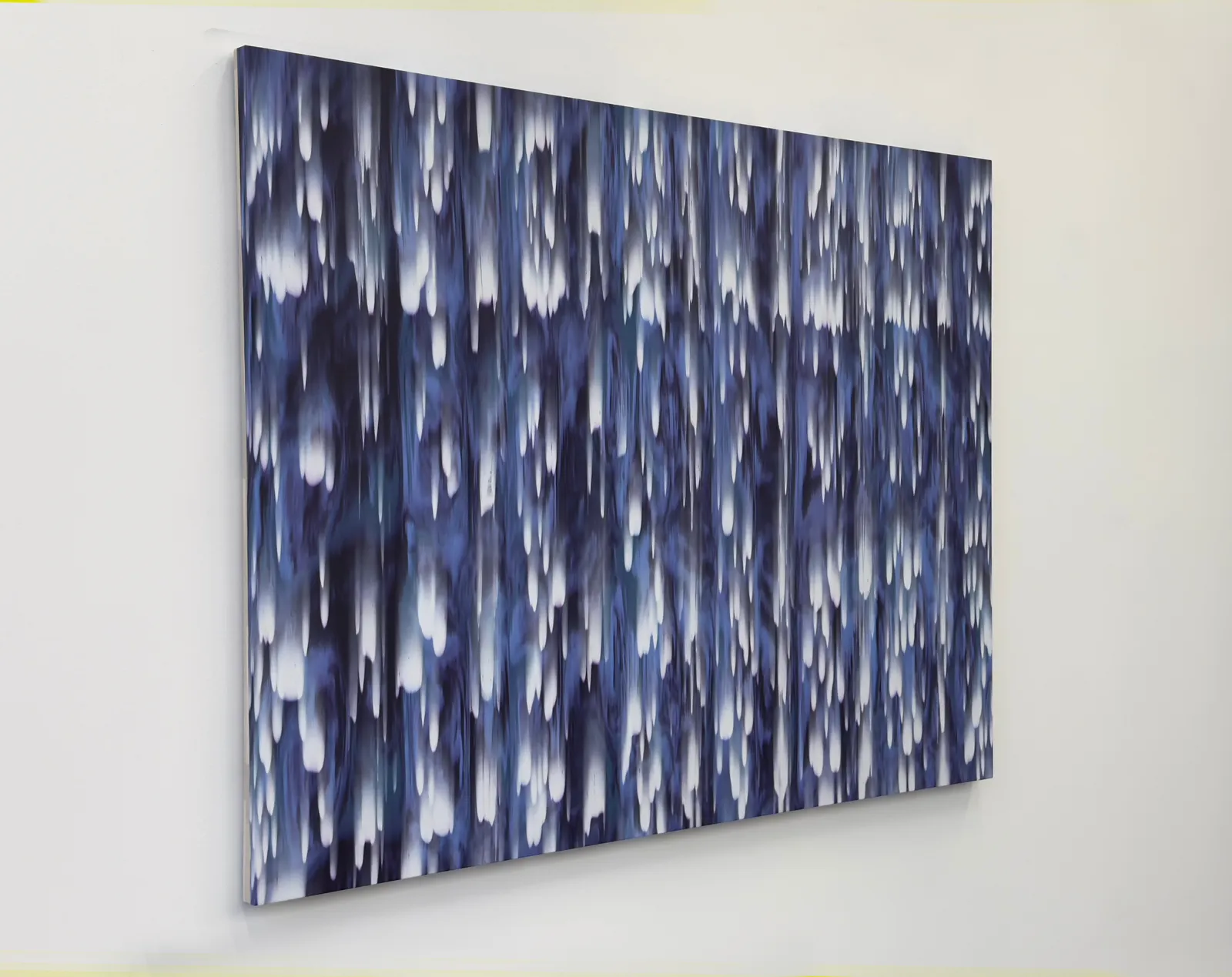 Stanley Casselman, Untitled (white over blues and purples WBP24F), 2024