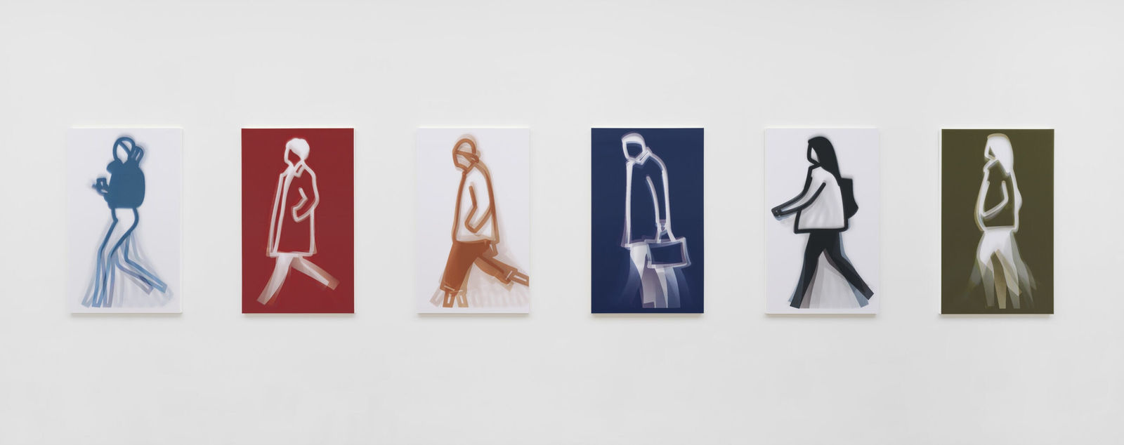 Julian Opie, Old Street Walkers (Fur Jacket), 2022