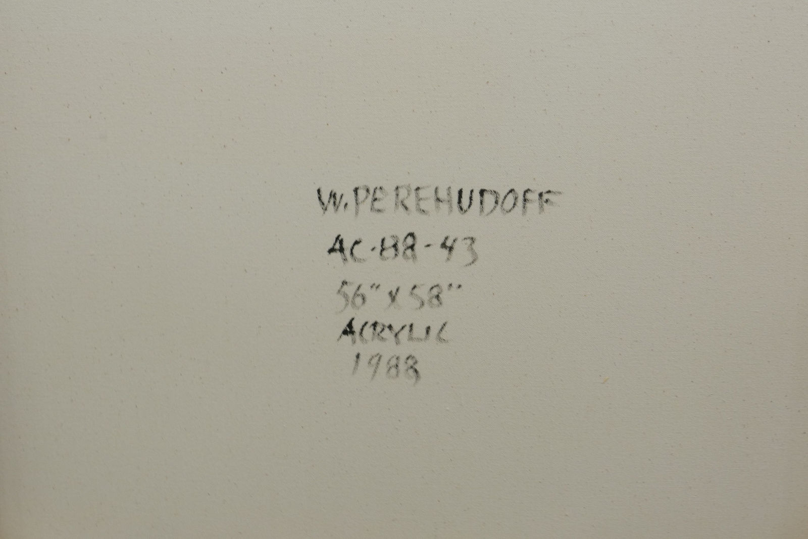 William Perehudoff, AC-88-043, 1988