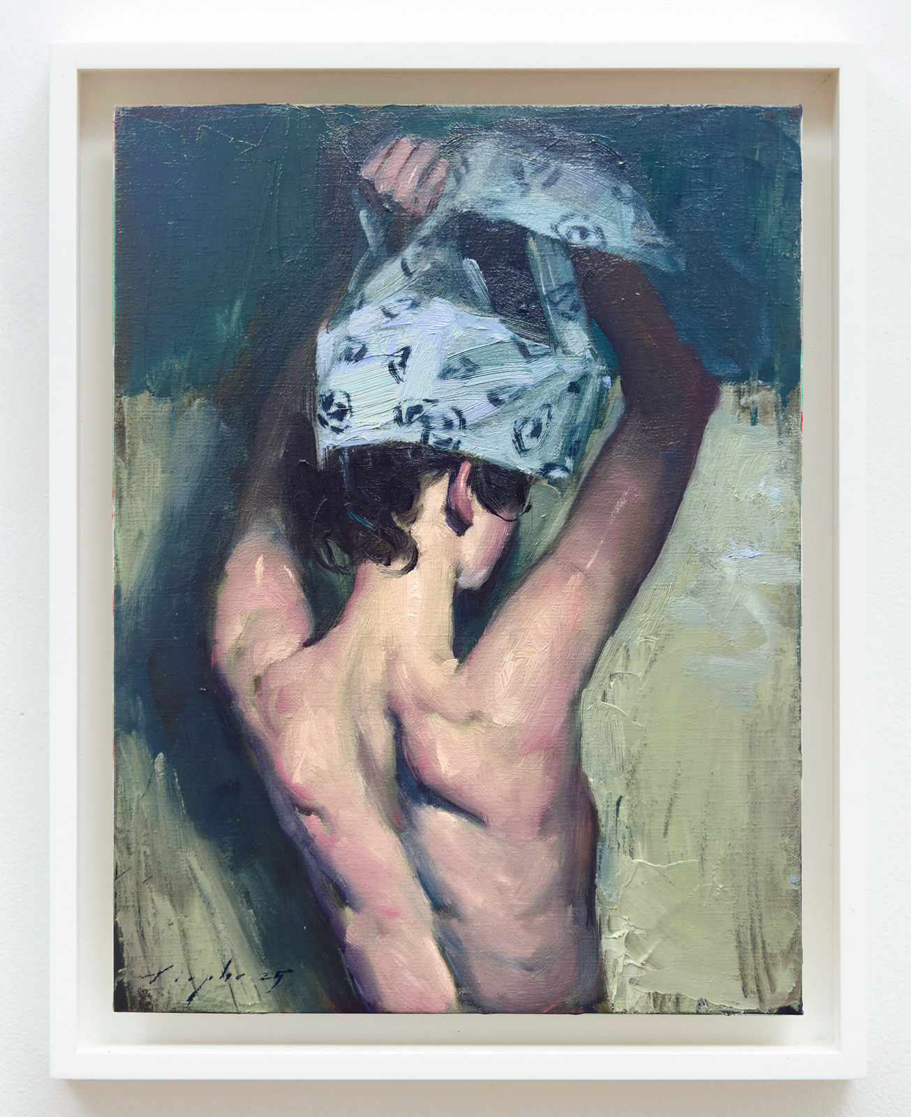 Malcolm Liepke, Pulling Off Her Shirt, 2025