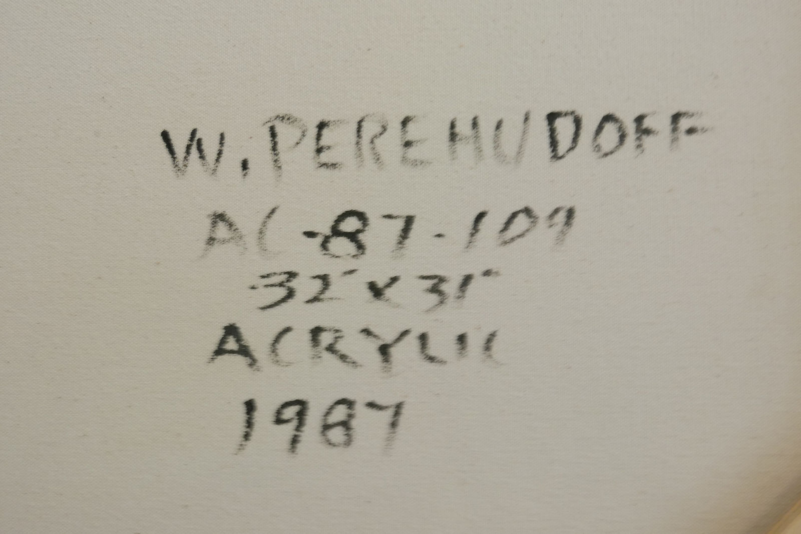 William Perehudoff, AC-87-109, 1987