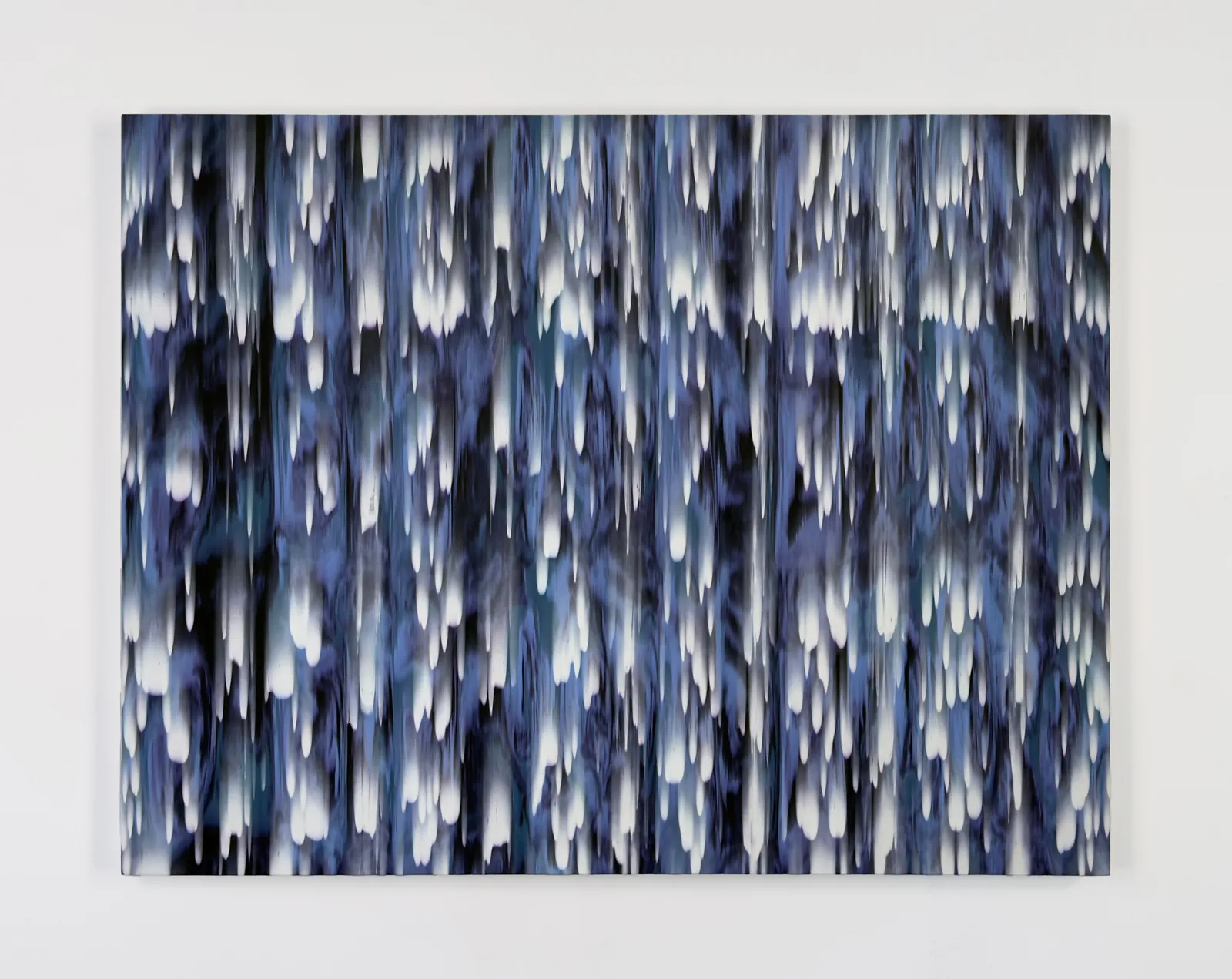 Stanley Casselman, Untitled (white over blues and purples WBP24F), 2024