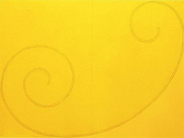 Robert Mangold, Yellow Curled Figure, 2002