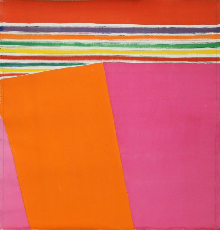 Kathleen Margaret Graham, Field & Moor Series with purple band orange field with Bocour Rose, 1976