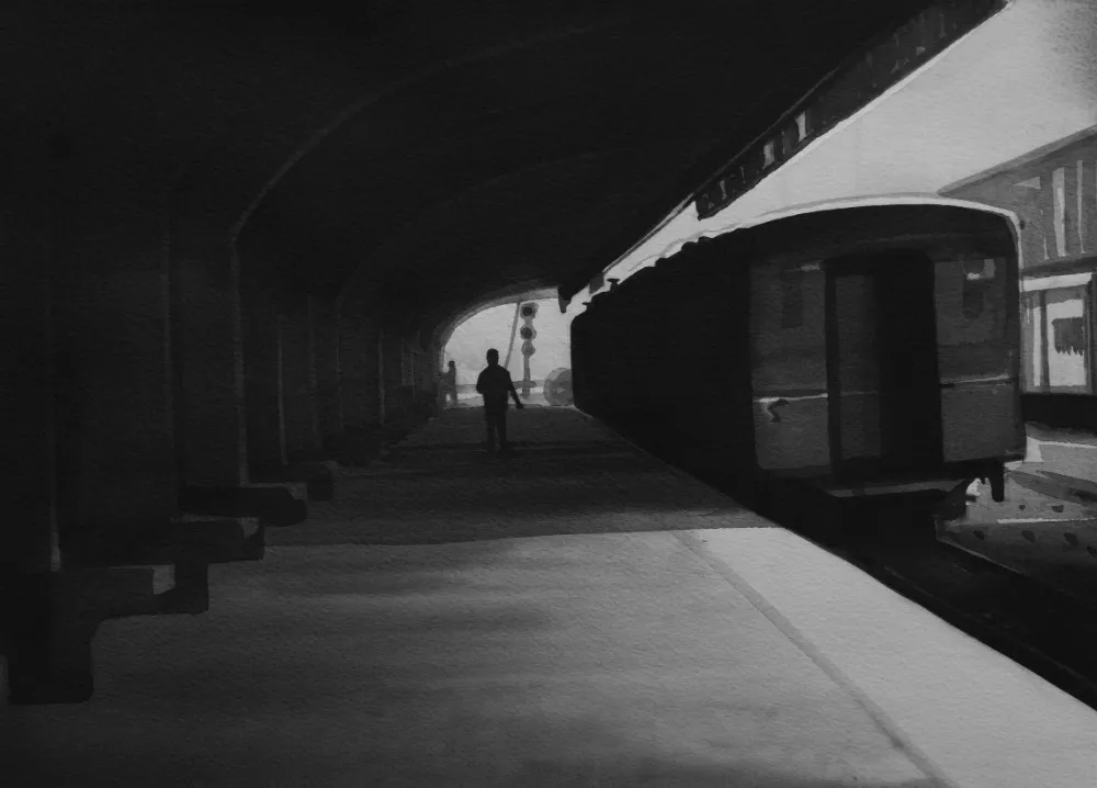 Radenko Milak, Railway Platform at Kamolapur railway station amid spread of the COVID-19 coronavirus outbreak, In Dhaka, Bangladesh on March 24, 2020, 2020