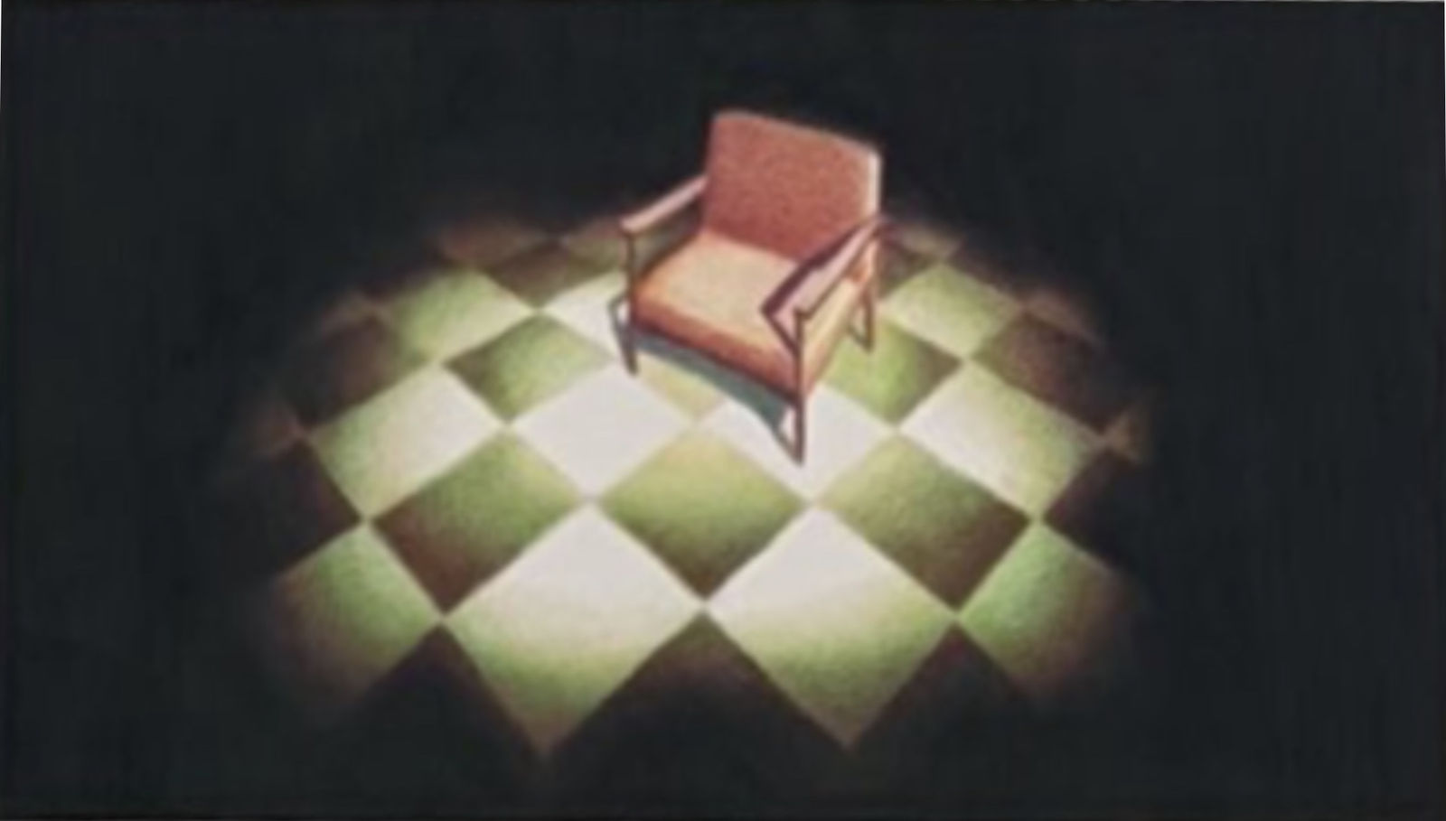 Steffen Kern, Seat and Checkerboard Floor, 2025