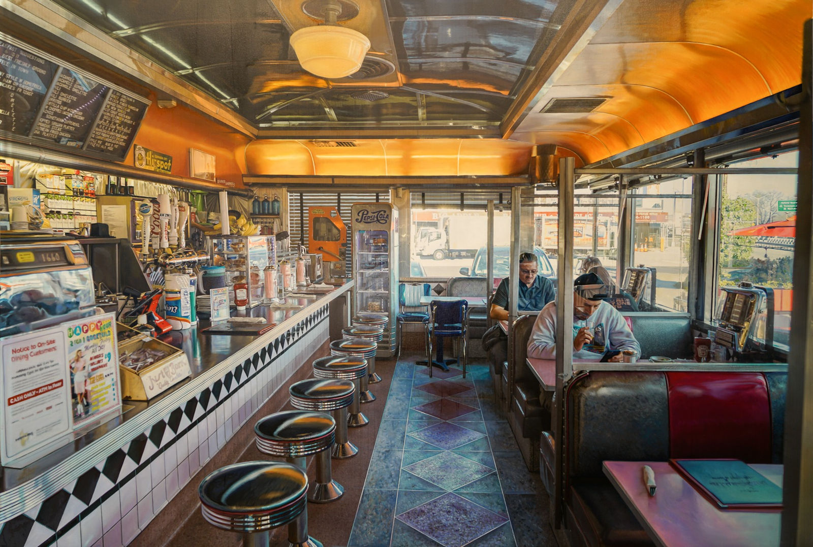 Yigal Ozeri, Yellow Sky II; Americana, 2022