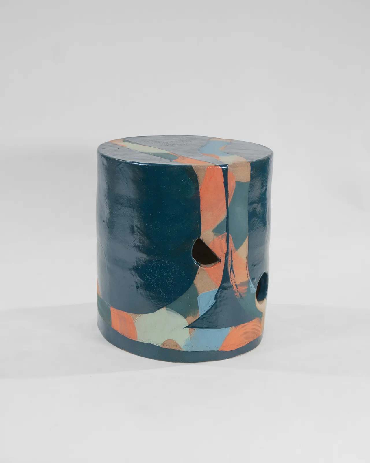 Carla Wright, Play Stool (green & orange), 2026
