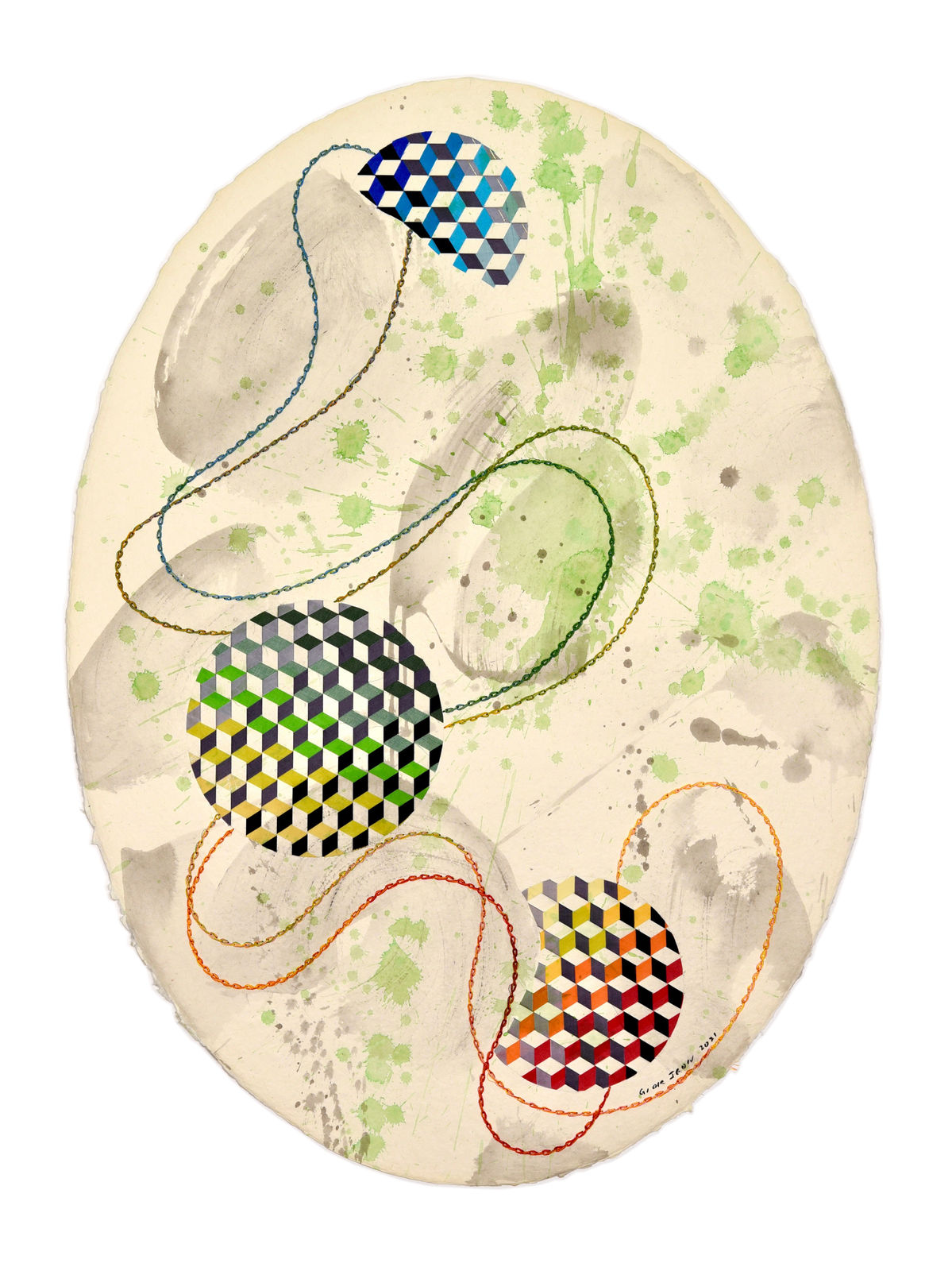 Jeon Gi-Ok, Dot, line and side 3, 2021