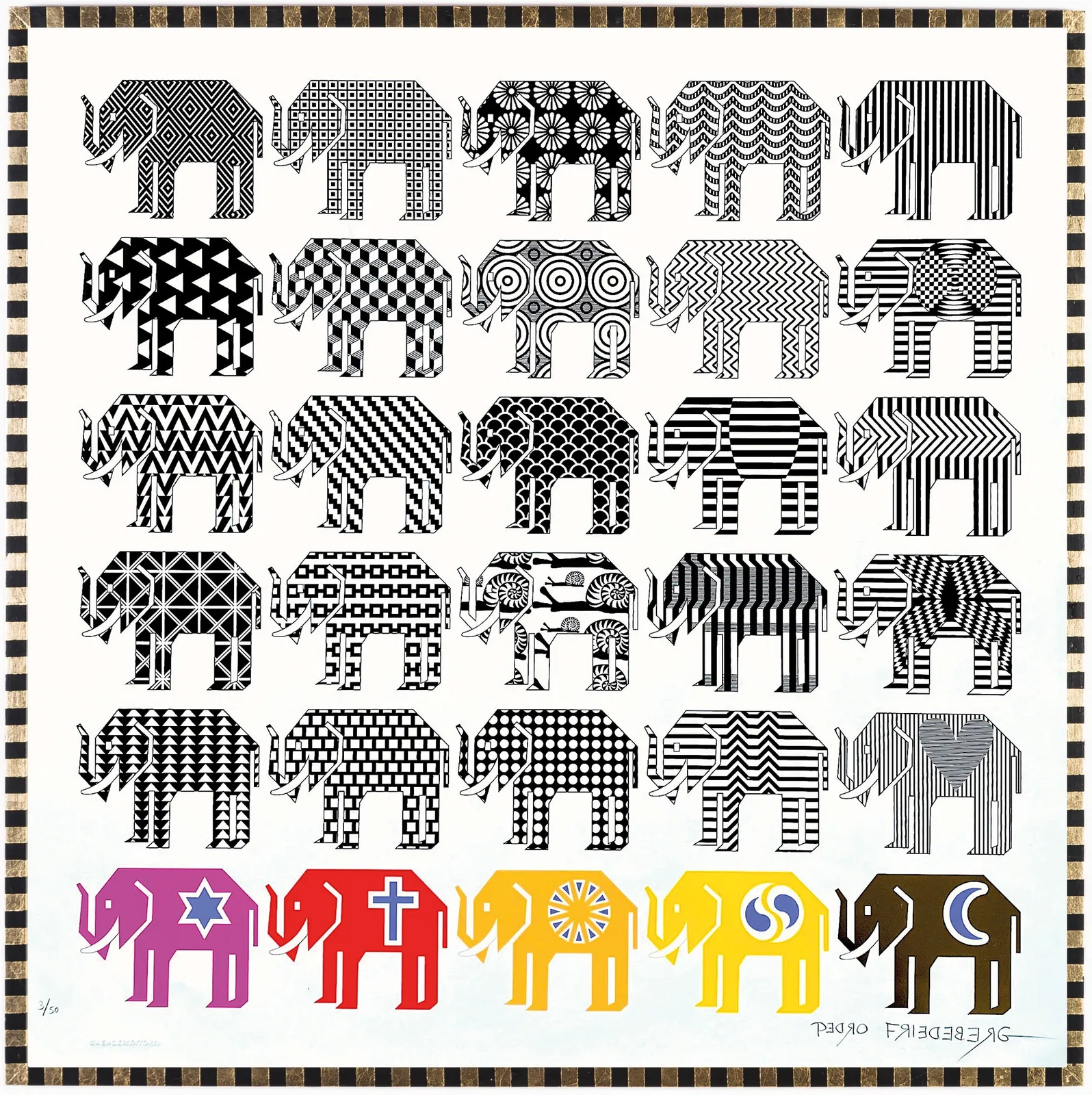 Pedro Friedeberg, Elefantes necios, 2021