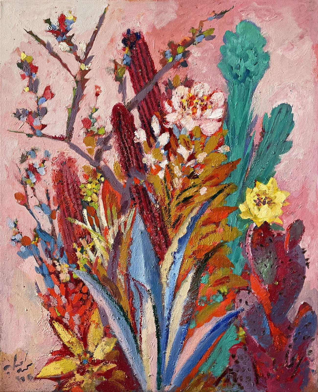 Mohamed Abla, Cactus in Crimson II, 2020