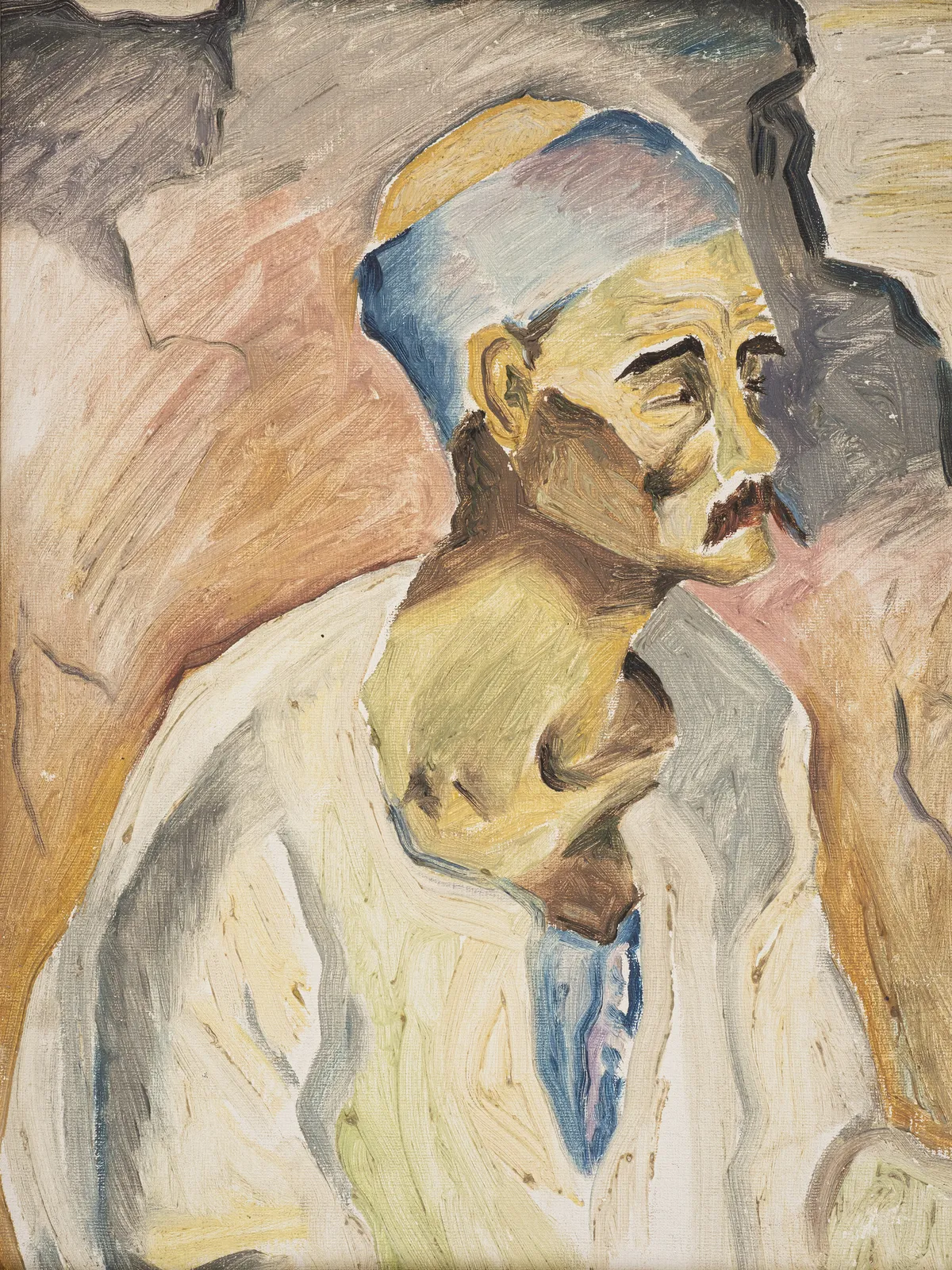 Inji Efflatoun, Portrait of Farmer, c. 1960s