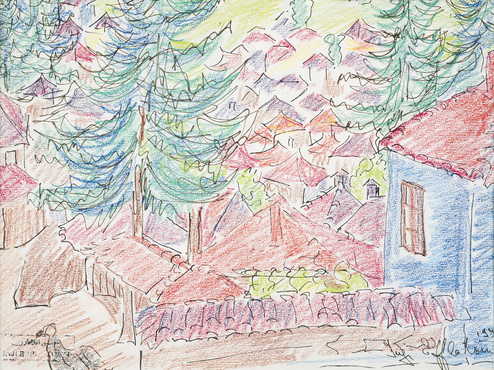 Inji Efflatoun, Alpine Village III, 1975