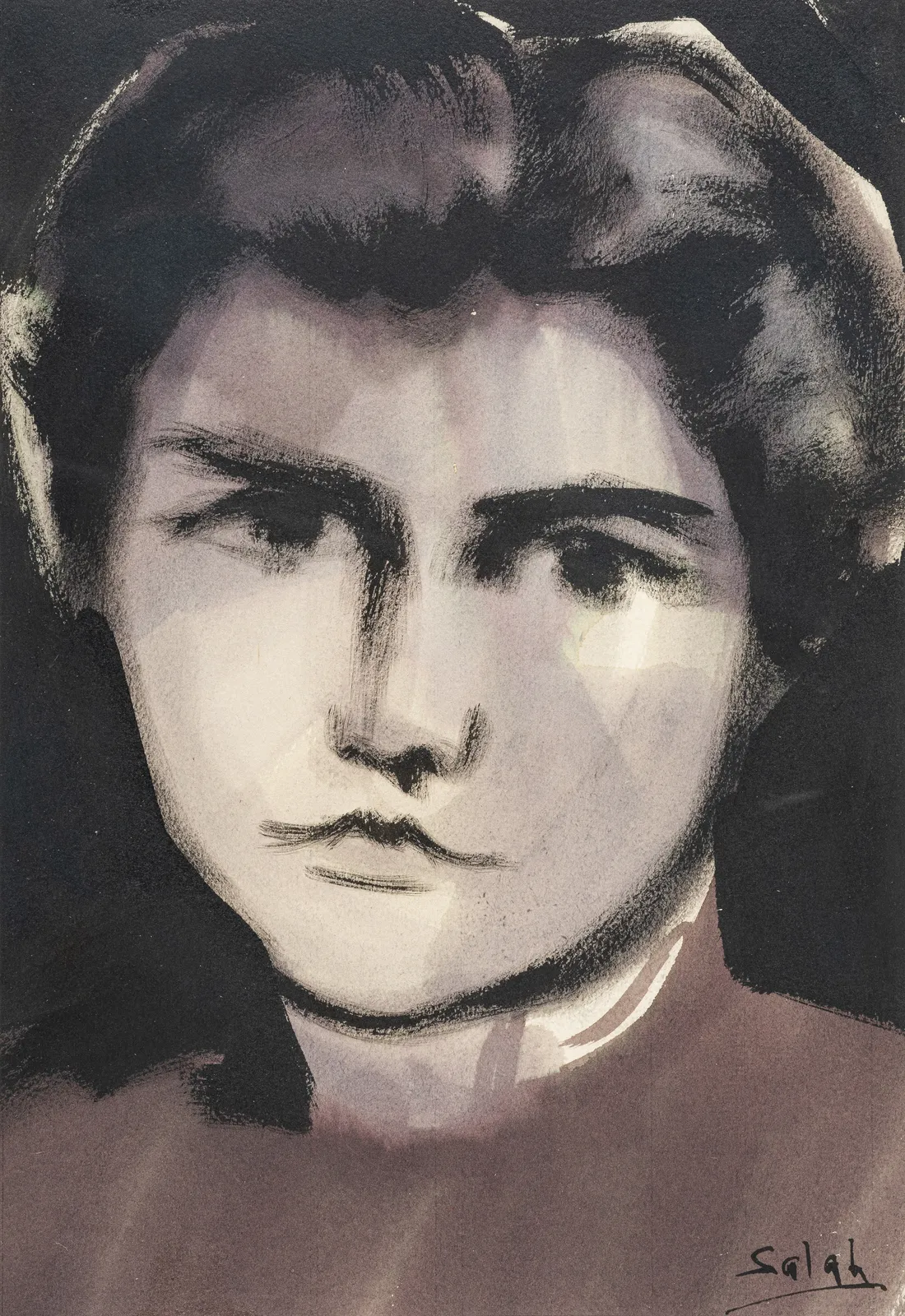 Salah Abdel Kerim, Portrait of Young Girl, c. 1950s