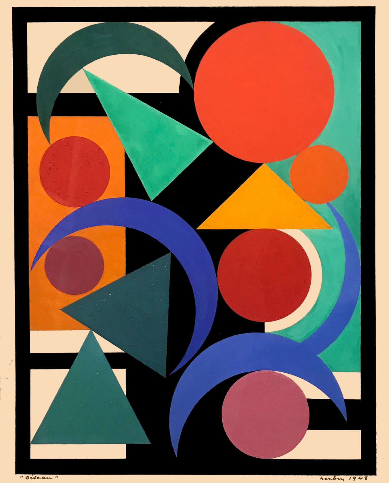 Auguste HERBIN, Oiseau, 1948
