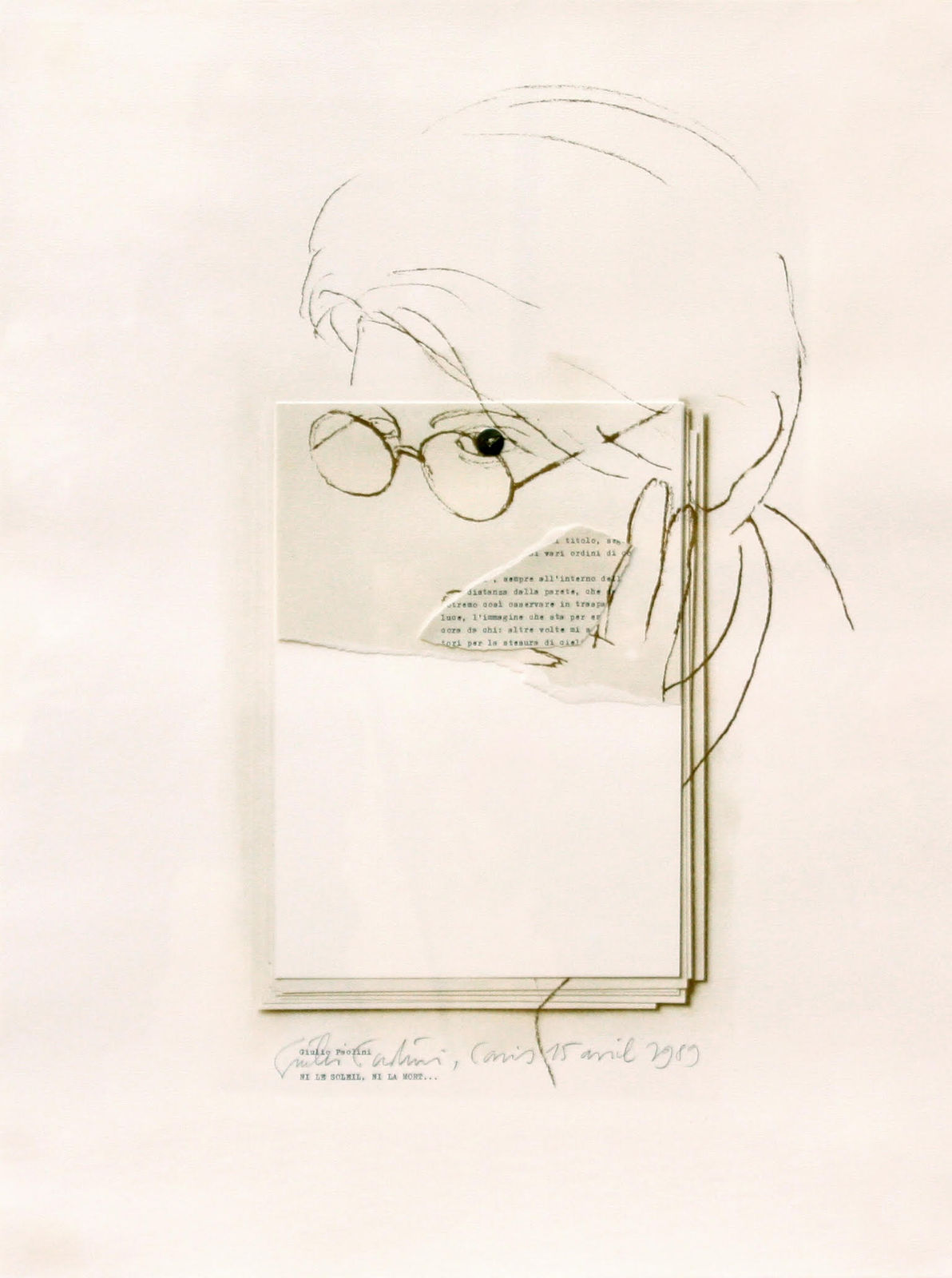 Giulio PAOLINI, Ni le soleil ni la mort, 1989