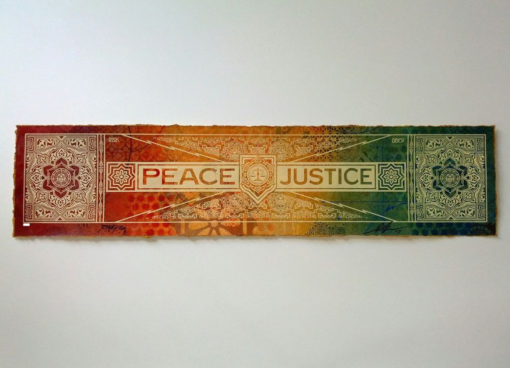 Shepard Fairey, Peace & Justice (with RISK), 2013