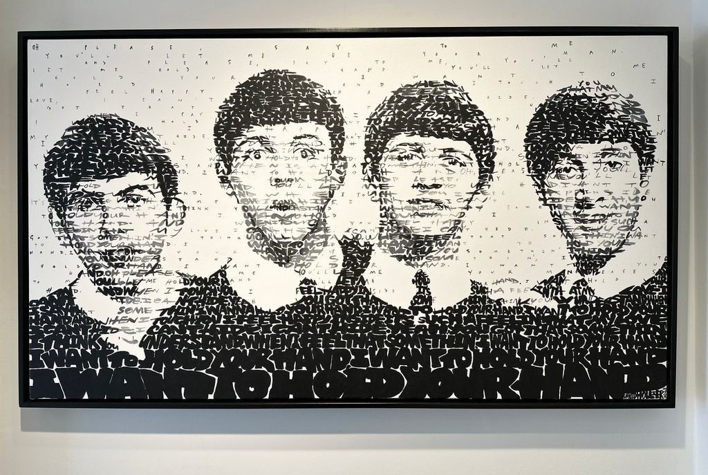 David Hollier, Beatles (text from ?I Want to Hold Your Hand?), 2023