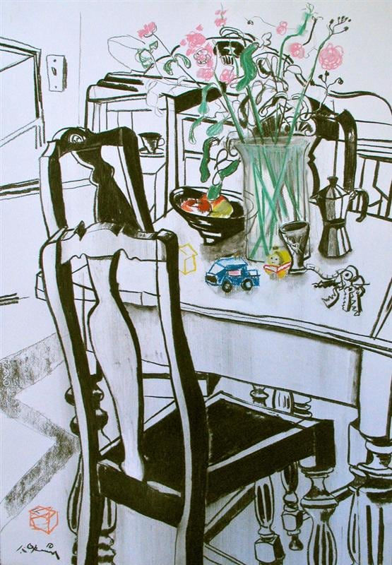 John Oxborough, With Espresso and Toys, 2010