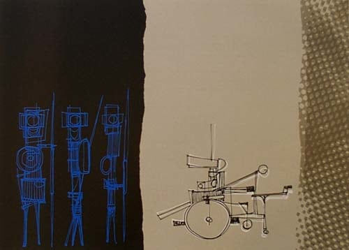 Ted Dutch (1928-2008), Blue Figures, 1970