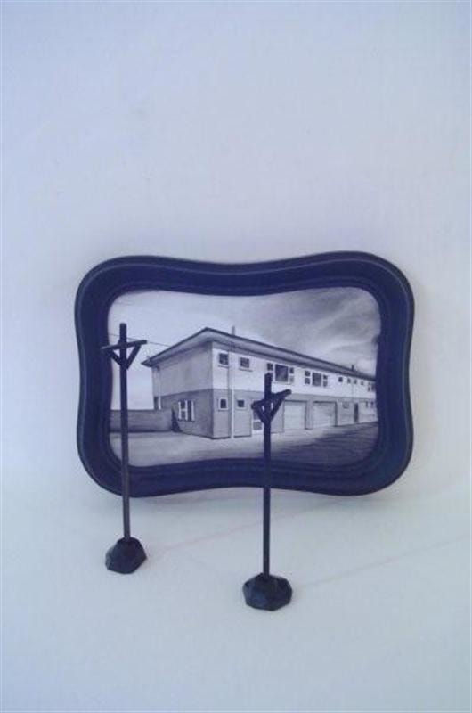 Josephine Cachemaille, Tinny house (with Telegraph poles), 2011