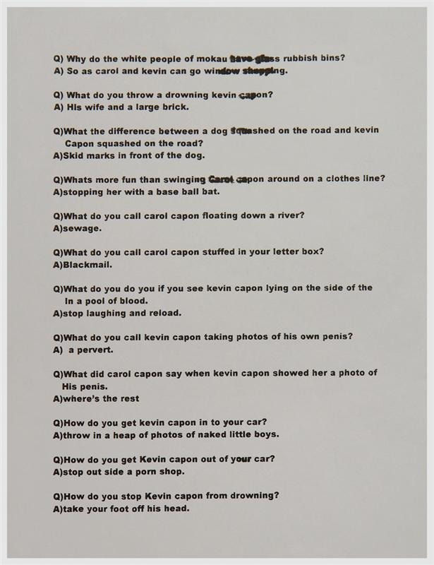 Kevin Capon, Untitled Text 4.11.2000, 2010