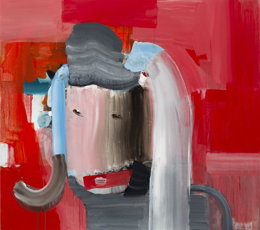 John Oxborough, Portrait in Red, 2014