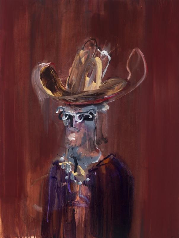 John Oxborough, Self Portrait with Spectacles, 2015