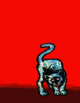 Ted Dutch (1928-2008), Blue Print Cat, 1997