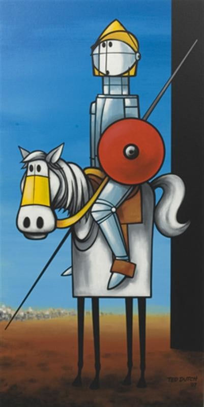 Ted Dutch (1928-2008), Horseman with Yellow Helmet, 2007