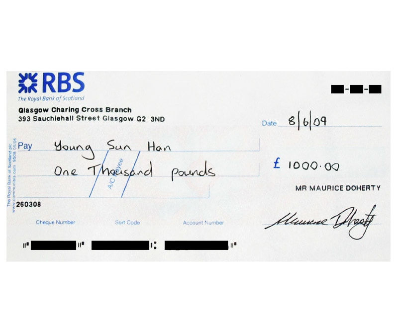 Maurice Doherty, 1000.00 Pounds, 2009