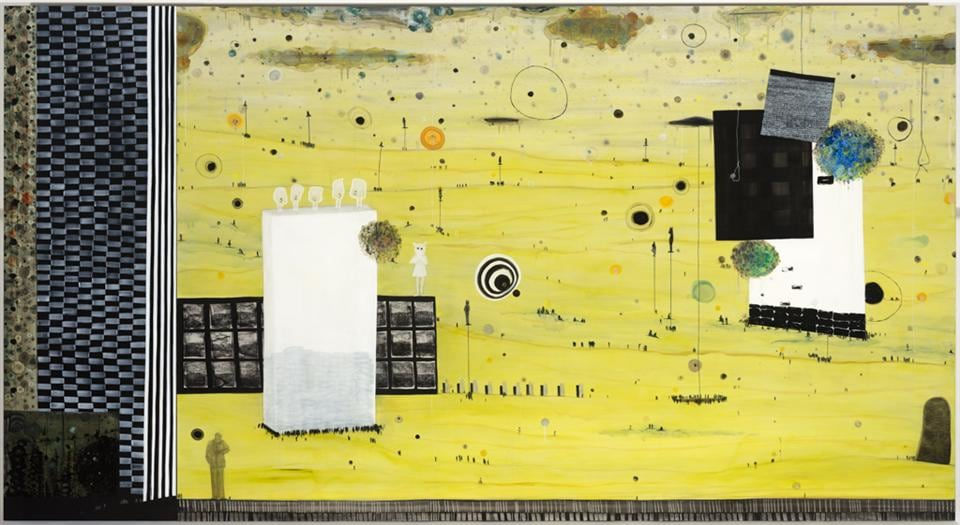 Linda Holloway, Living in the precariat (diptych), 2014