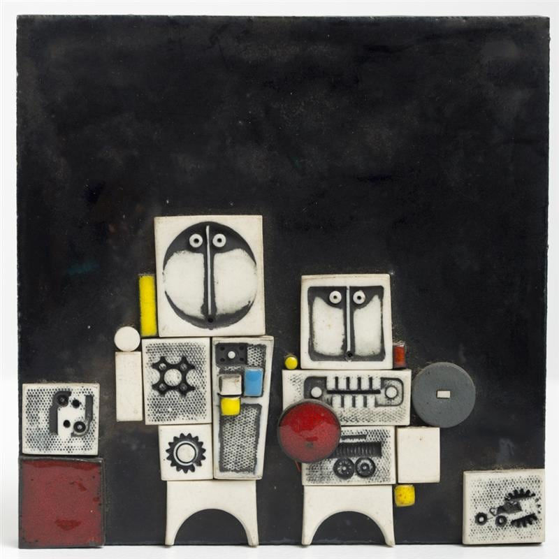 Ted Dutch (1928-2008), Signaller Tile (Black)