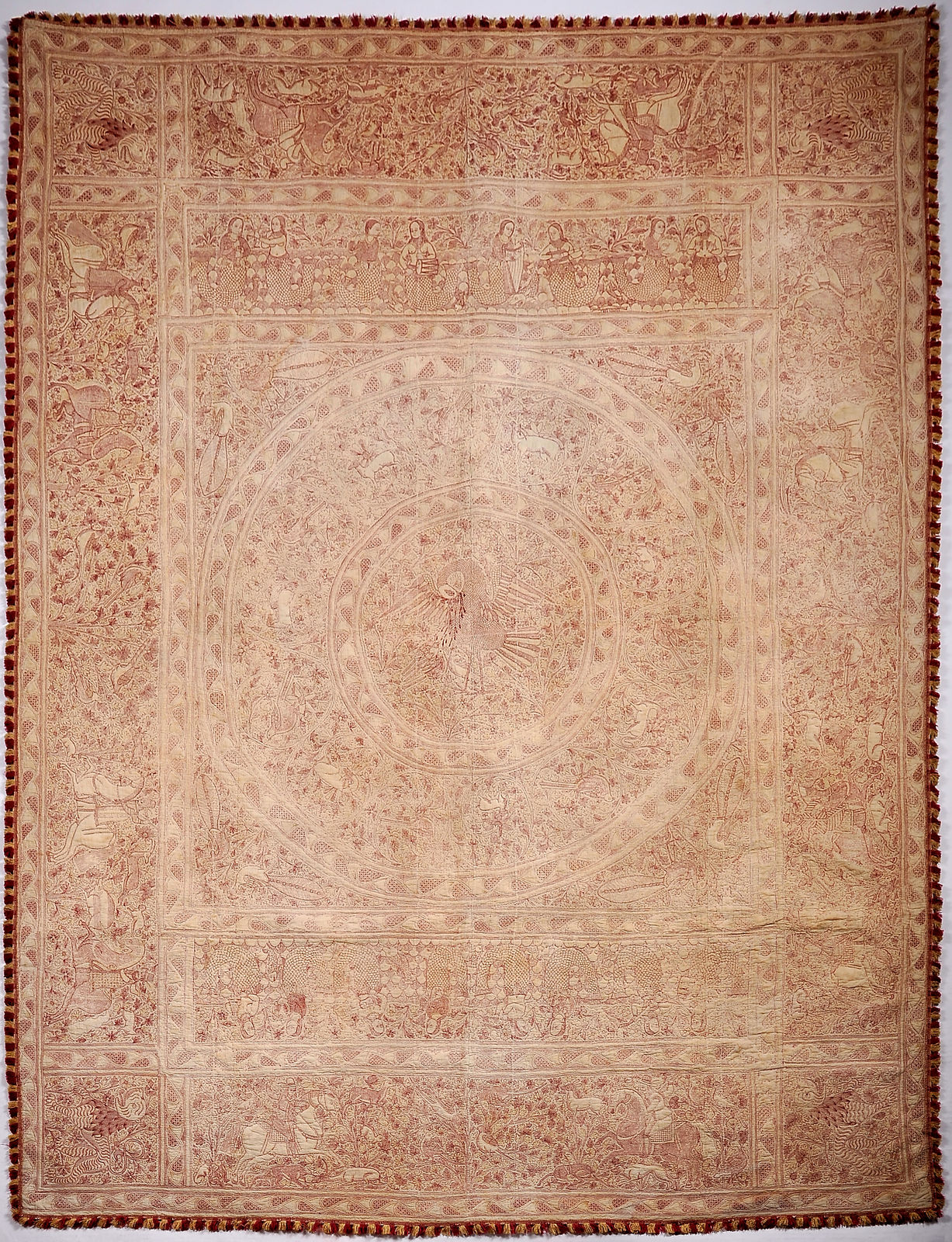 Colcha Indo-Portuguesa , India, Bengali (?), 1º quarto séc. XVII
