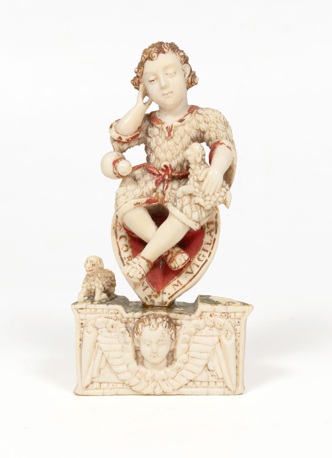 Menino Jesus Bom Pastor Cingalo-Português, Ceilão (actual Sri Lanka), provavelmente Colombo; ca. 1580-1620