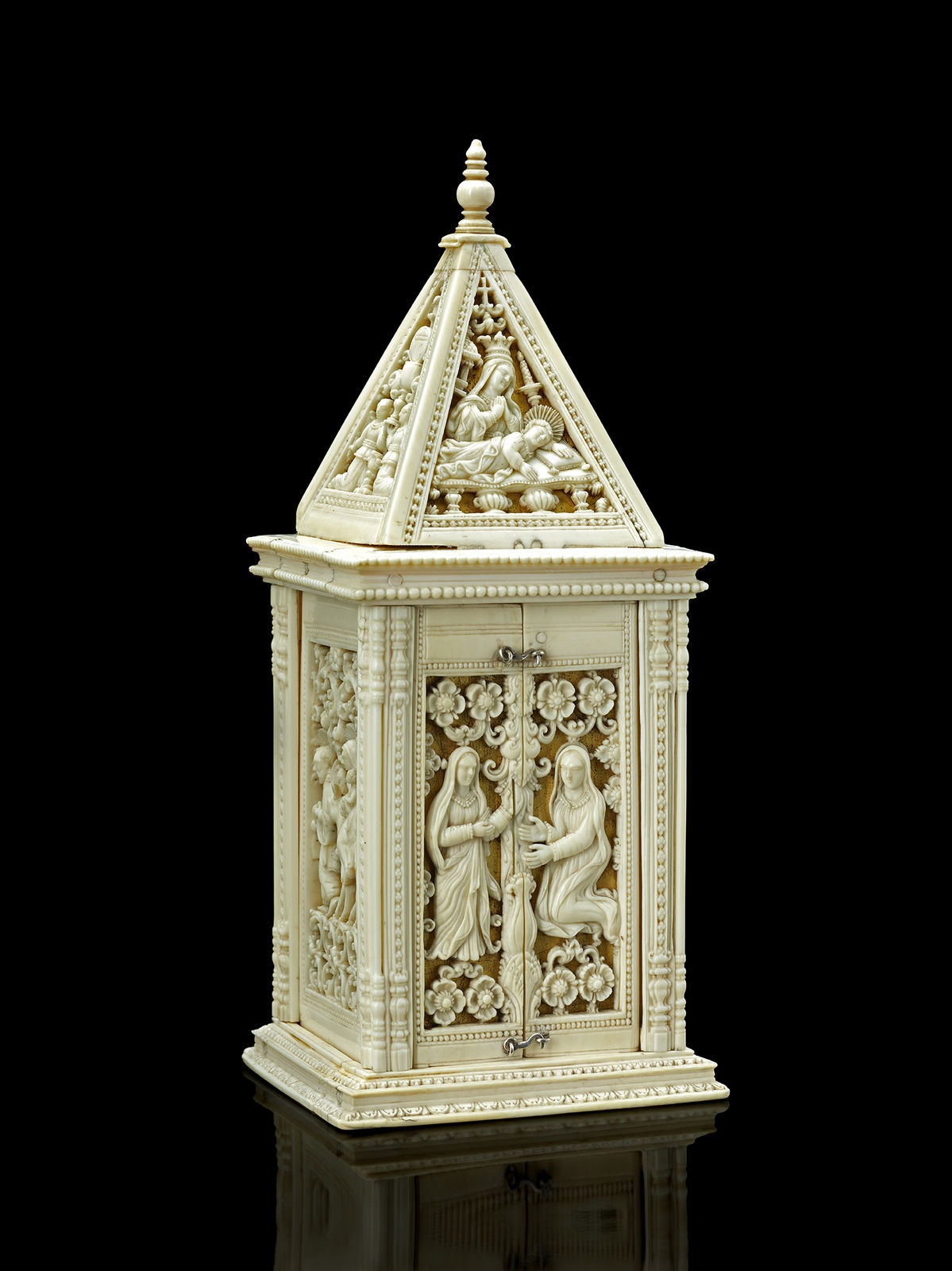 A Sinhalese Portuguese tabernacle masterpiece, Ceylon (present-day Sri-Lanka), possibly Colombo; 1590–1630