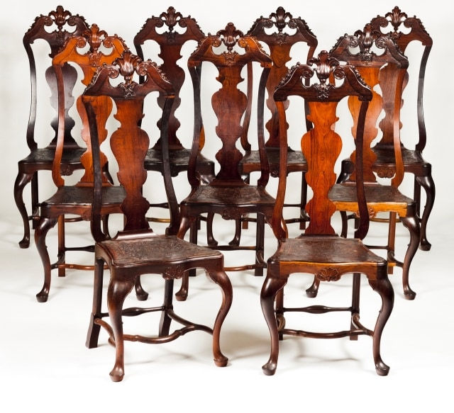 Conjunto de 12 cadeiras D. João V, séc. XVIII