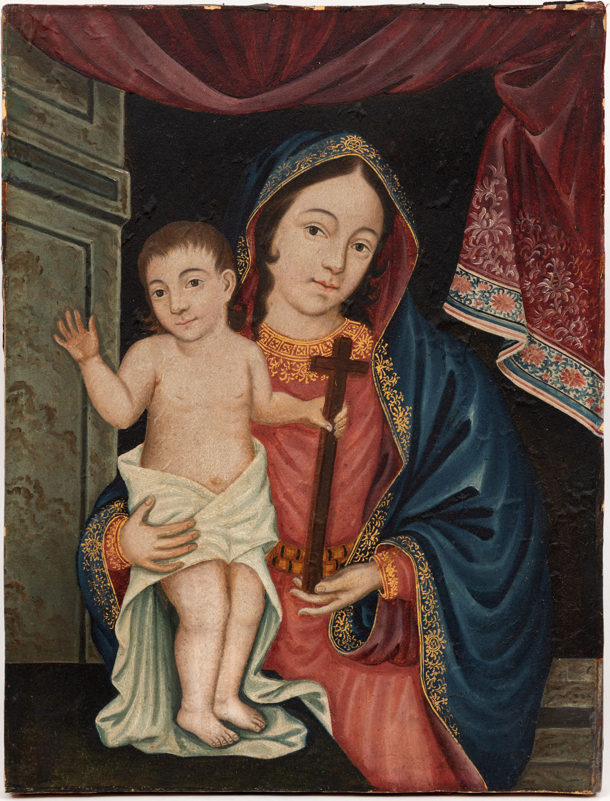 Nossa Senhora com o Menino e uma Cruz, Sul da China, c. 1770-1800