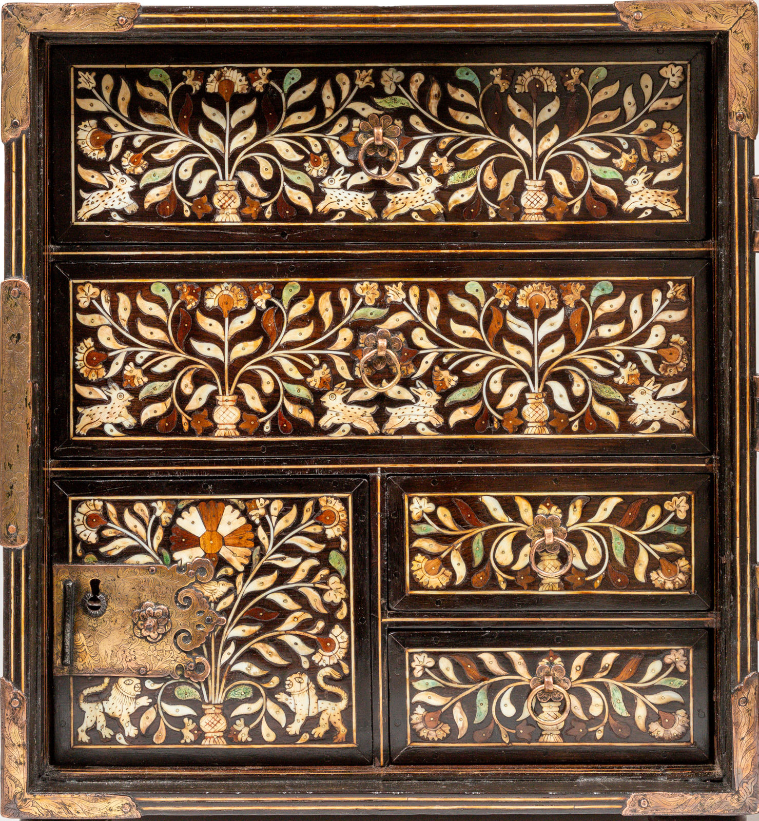 An Indo-Portuguese Thane cabinet (ventó), India, Northern Province of the Portuguese State of India, probably Thane; 1600–1625