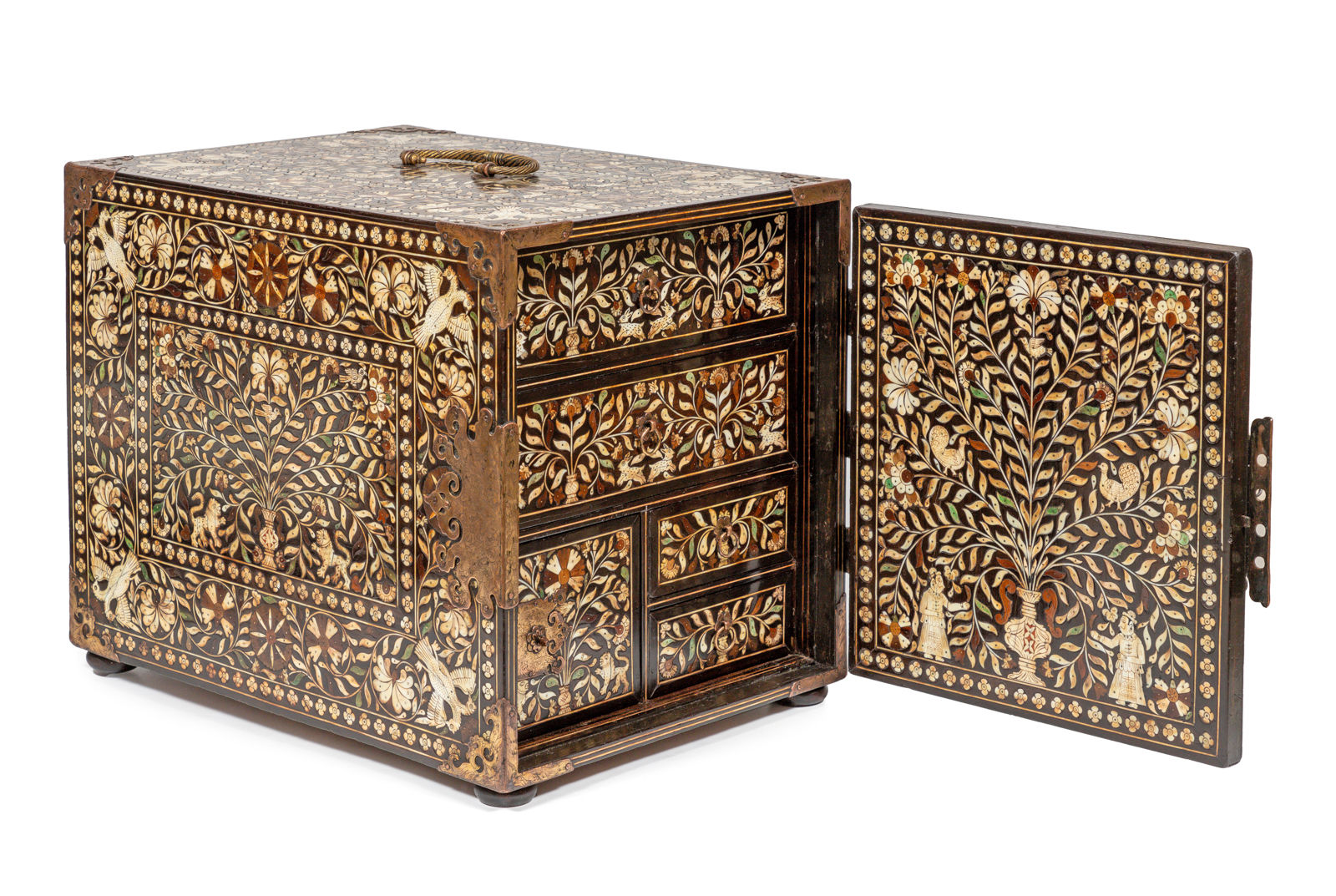 An Indo-Portuguese Thane cabinet (ventó), India, Northern Province of the Portuguese State of India, probably Thane; 1600–1625