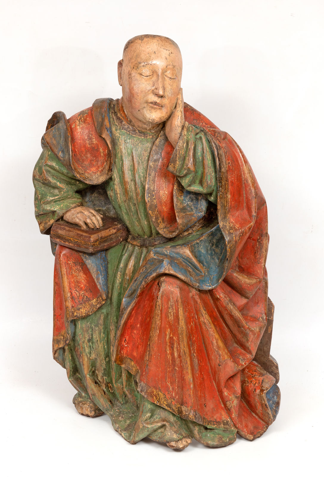 Two Sino-Portuguese saints (St. Luke? and St. John the Evangelist?), South China, possibly Macao; 1600–1650